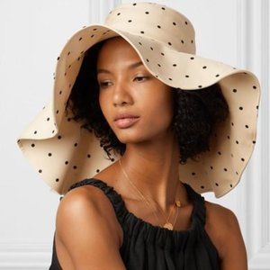 REJINA PYO Beige Polka Dots Daisy Hat